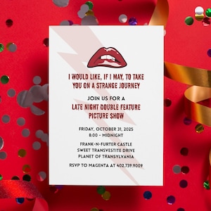 Halloween Double Feature Invitation Template: Editable Canva Design (Digital Download)