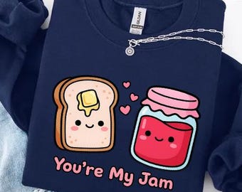 Camiseta "You're My Jam" de Comfort Colors®, sudadera con divertido juego de palabras con comida, camiseta de tostadas y gelatina, regalo de San Valentín, camiseta de pareja, camiseta a juego para mejores amigos