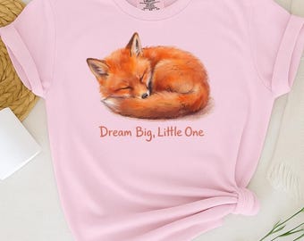 Camiseta "Zorro Durmiente" Comfort Colors®, sudadera "Sueña con el Pequeño", camiseta "Animales del Bosque", regalo de zorro cottagecore, camiseta "Mamá Amante de la Naturaleza"
