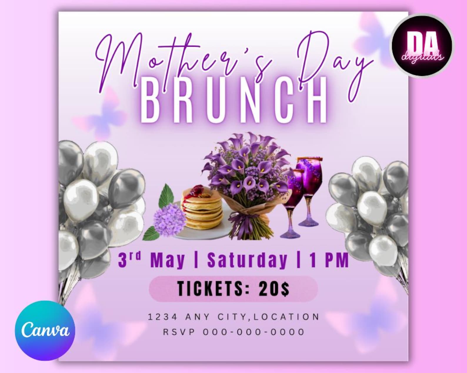 Mothers Day Brunch Flyer Template Mothers Day Flyer Design Brunch ...