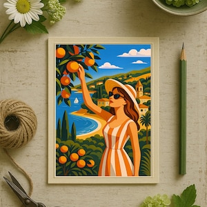 Côte d’Azur French Riviera Poster & Postcard — Vintage Travel Digital Printable Wall Art  Imagion Atelier