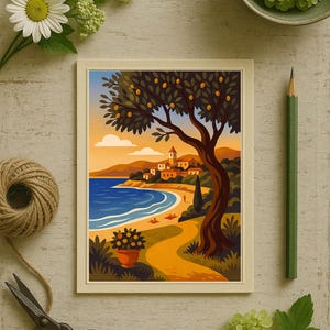 Côte d’Azur / French Riviera Poster & Postcard — Vintage Travel Digital Printable Wall Art  Imagion Atelier