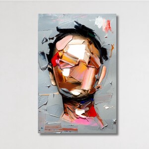 Abstract Face Art – Modern Portrait Canvas Print