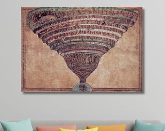Botticelli Divine Comedy Print | Dante Inferno Renaissance Wall Art