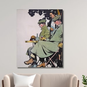 Edward Hopper: Hombres sentados en una mesa de café, 1906, lienzo para pared, impresión de bistró parisino