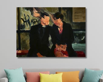 Fleabag TV Show Canvas Wall Art, Hot Priest Kneel Scene Poster