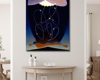 Agnes Pelton Spiritual Abstract Canvas Art, Transcendental Modernist Wall Decor
