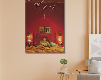 Amelie Movie Poster Japanese Version Canvas Art