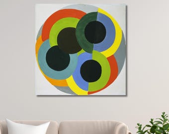 Robert Delaunay "Disks" Abstract Canvas Wall Art Print, MoMA Orphism Masterpiece 1930-33