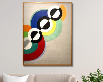 Robert Delaunay "Rythmes" 1934 Canvas Wall Art, Orphism Abstract Geometric Circles Print
