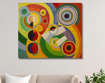 Robert Delaunay "Rhythm, Joy of Life" Canvas Wall Art Print, Large Abstract Modern Masterpiece