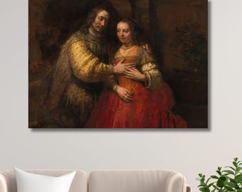Rembrandt The Jewish Bride Canvas Wall Art Print