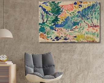 Henri Matisse Abstract Canvas Print, Colorful Modern Wall Art
