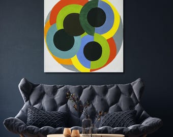 Robert Delaunay "Disks" Abstract Canvas Wall Art Print, MoMA Orphism Masterpiece 1930-33