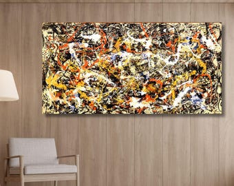 Jackson Pollock Convergence Canvas Print | Abstract Expressionist Wall Art