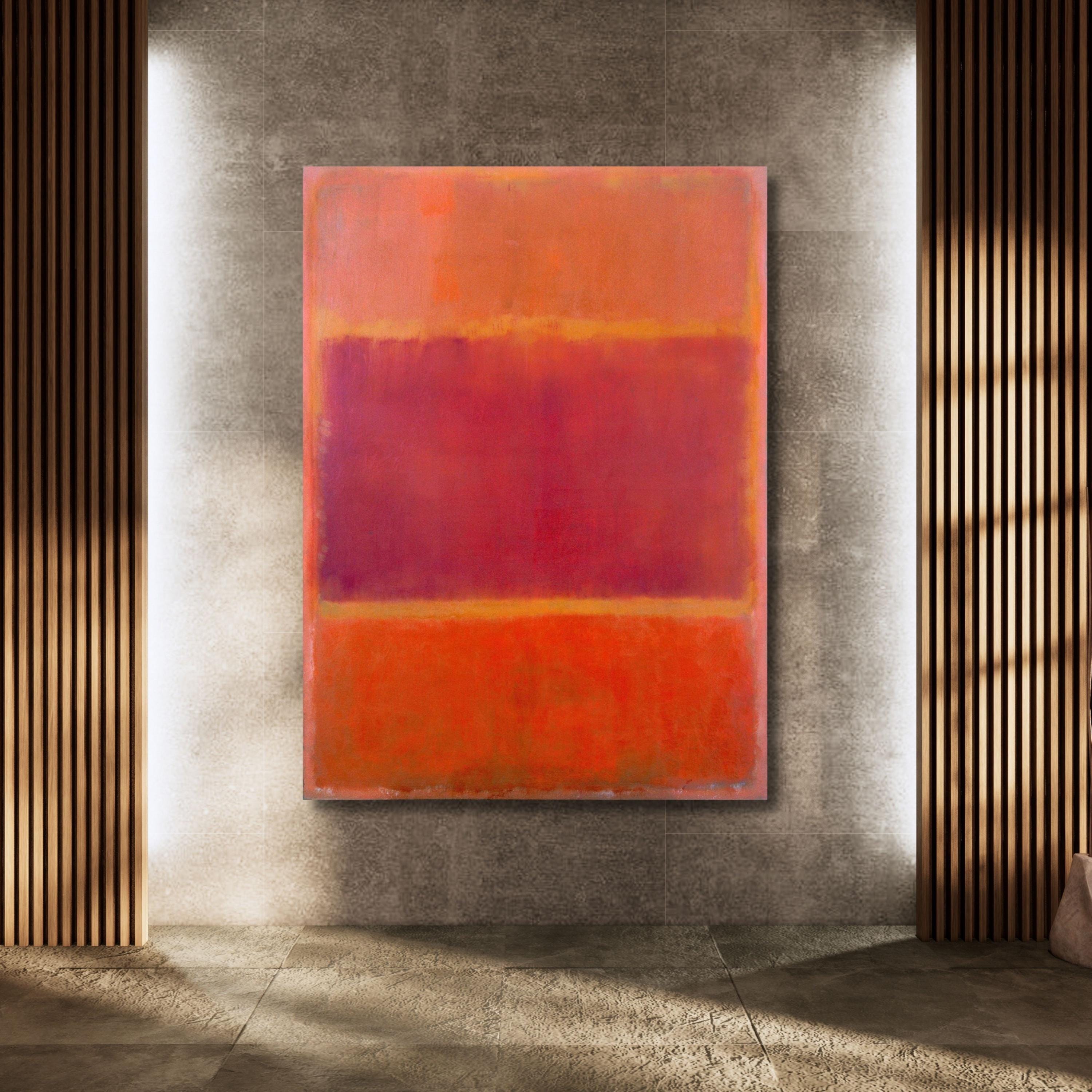 Blocks Mark Rothko Color Block Canvas Art Print, Mark Rothko Style, Minimalist Orange ...