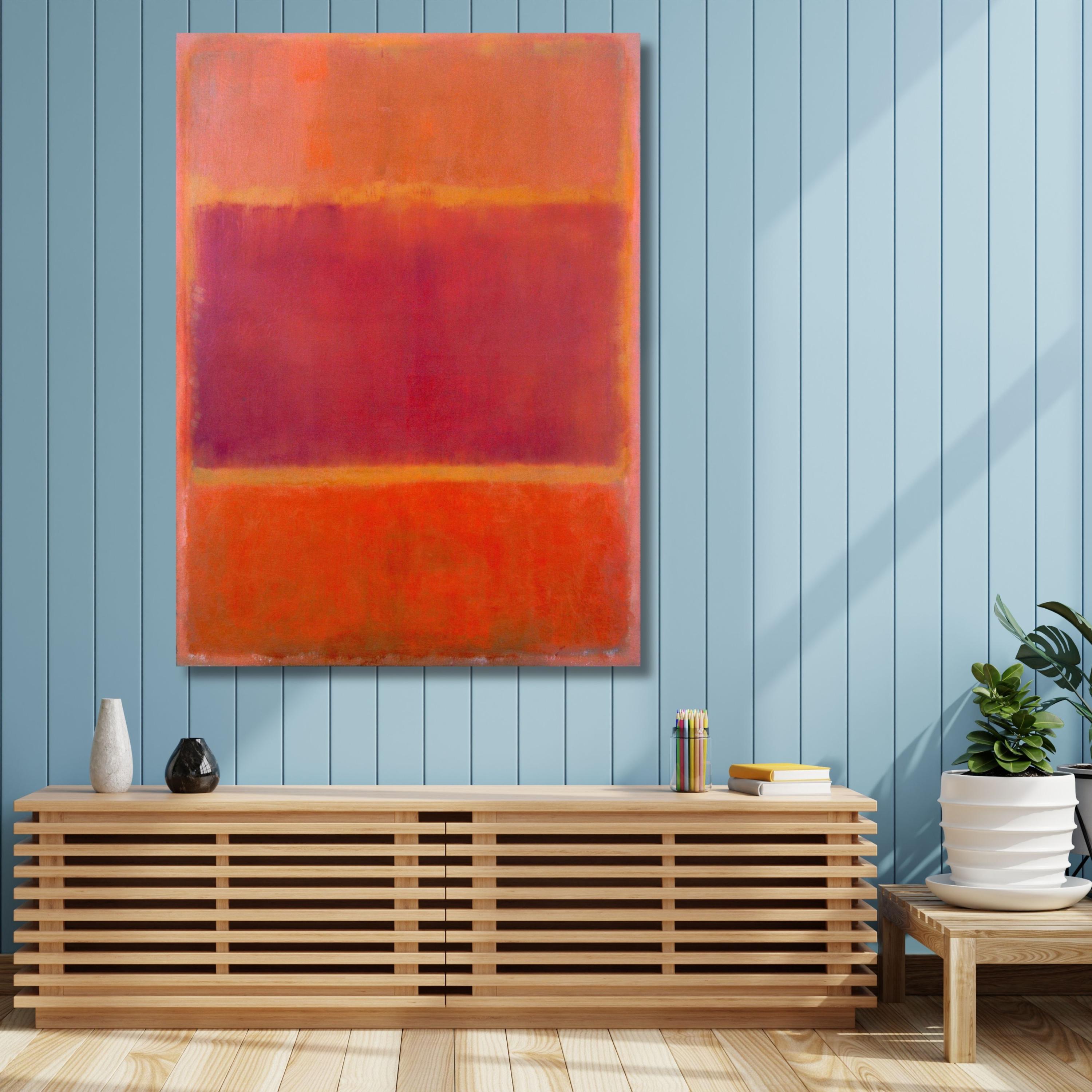 Mark Rothko Pastels Color Block Canvas Art Print, Mark Rothko Style, Minimalist Orange ...