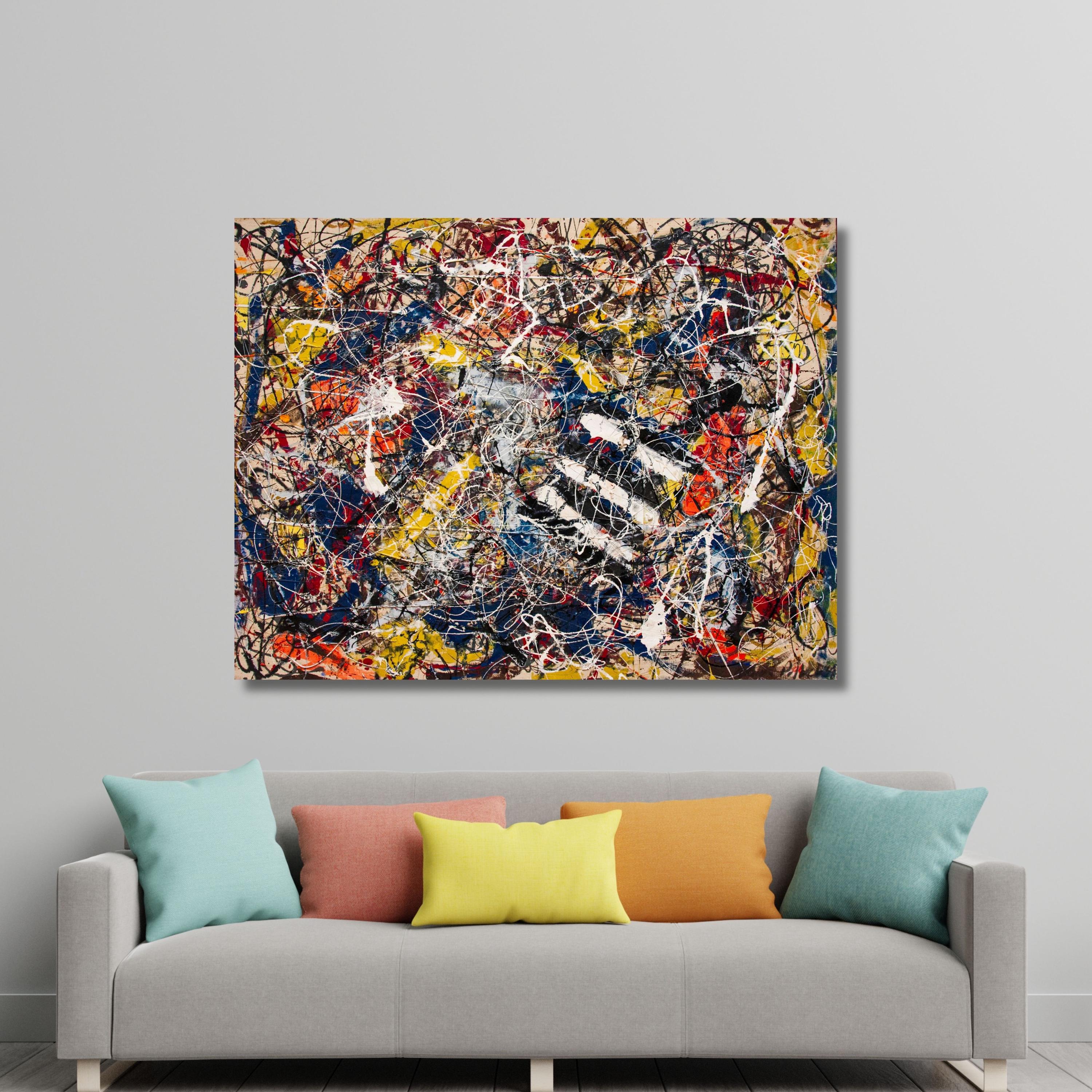 Jackson Pollock Canvas Art | Number 17A Abstract Drip Painting - Etsy