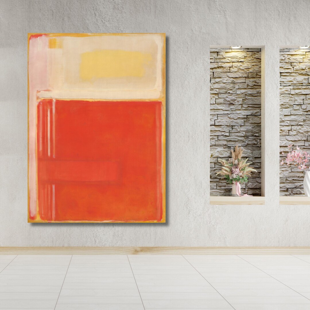 Large Abstract Colorblock Patterns Large Color Block Abstract Art Print, Warm Tones Canvas - Etsy