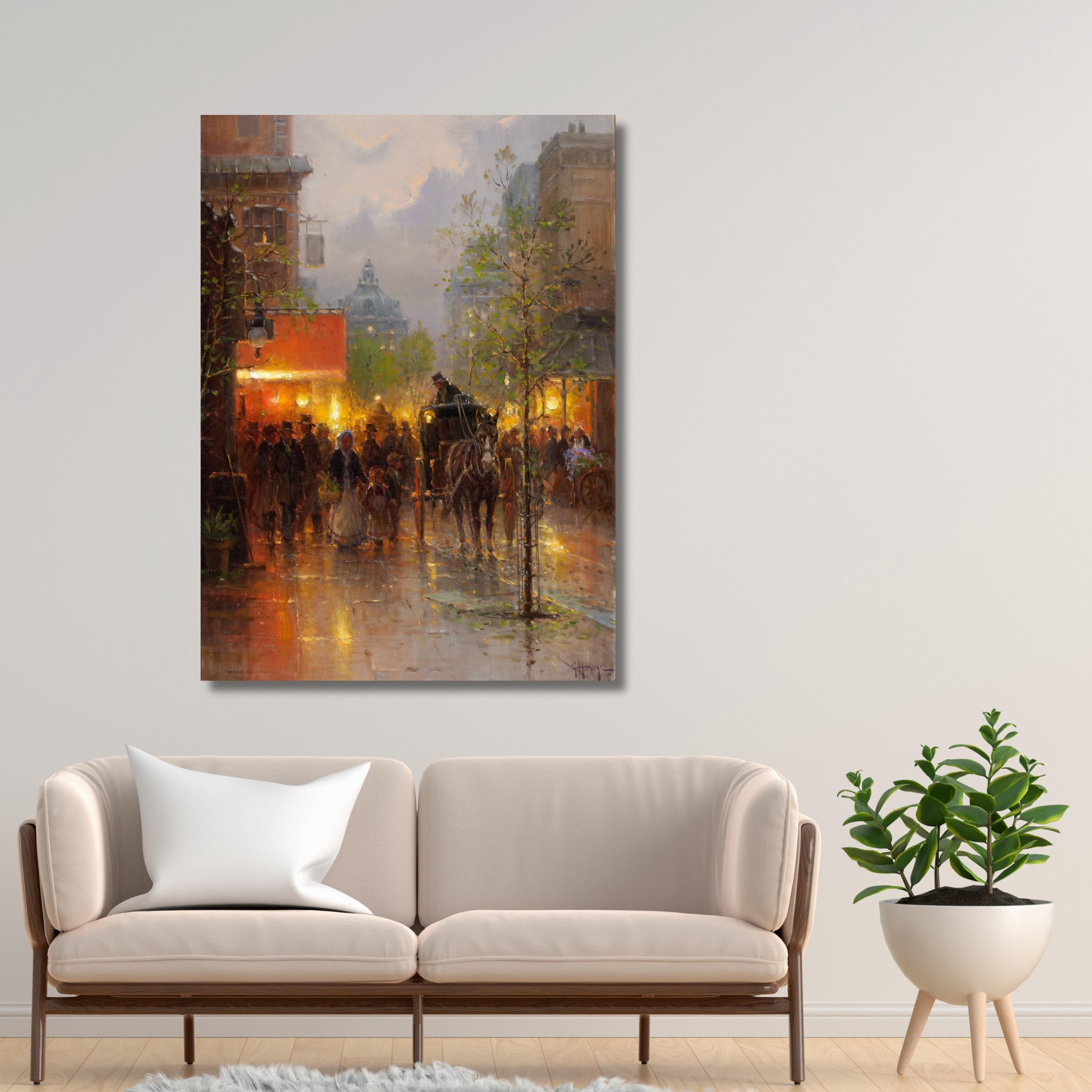 Edouard-Leon Cortes、希少画集より、新品額装付 Edouard Léon Cortès Canvas Print | Vintage Paris Street Scene - Etsy