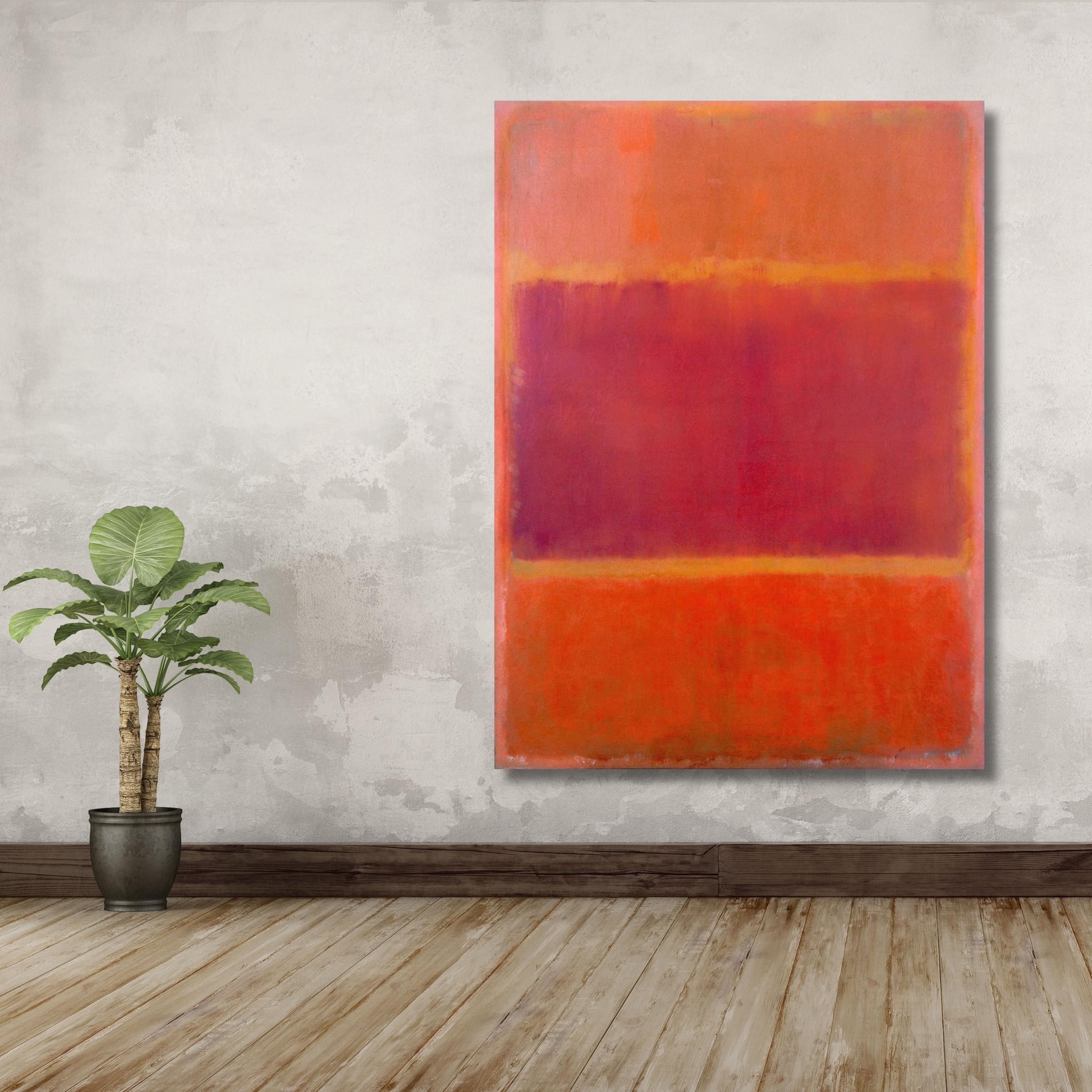 Colorblock Mark Rothko Color Block Canvas Art Print, Mark Rothko Style, Minimalist Orange ...