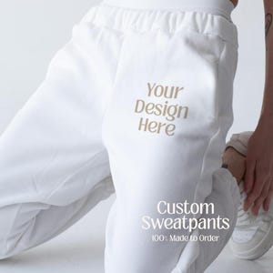 Personalized Sweatpants Custom Jogger Pants Sweats Sports Gym School College University Sorority Dance Cheer Gift Men Women Unisex Plus Size