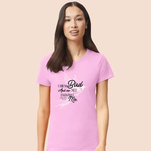 I Am No Bird – Charlotte Brontë Quote T-Shirt with Bird Graphic | Literary Tee