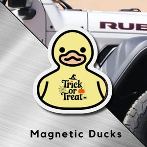 Happy Halloween Duck Magnet Rubber Ducky Magnet Funny Duck Jeep Accessories Ducked Duck Duck Jeep Magnet Jeep Lover Trick or Treat Pumpkin