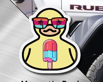 Popsicle Rubber Ducky Magnet, Funny Duck for game or Jeep Accessories, Jeep Lover Gift, Ducked, Duck Duck Jeep Magnet