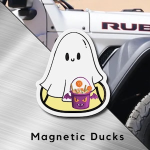Ghost Halloween Rubber Ducky Magnet, Funny Duck, Jeep Accessories, Ducked, Duck Duck Jeep Magnet, Jeep Lover, Trick or Treat, Spooky