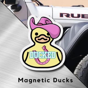 Cowgirl Ducked Rubber Ducky Magnet, Funny Duck, Jeep Accessories, Ducked, Duck Duck Jeep Magnet, Jeep Lover, Nashville, Cowgirl, Texas