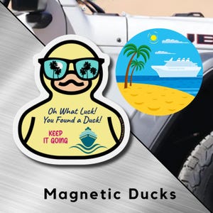 Cruise Rubber Ducky Magnet, Funny Duck for cruise game, Jeep Accessories, Cruise Gift, Ducked, Duck Duck Jeep Magnet
