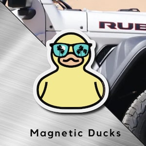 Yellow Jeep Accessories Rubber Ducky Magnet, Funny Duck, Ducked, Duck Duck Jeep Wrangler, Jeep Lover