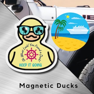 Cruise Rubber Ducky Magnet, Funny Duck for cruise game, Jeep Accessories, Cruise Gift, Ducked, Duck Duck Jeep Magnet