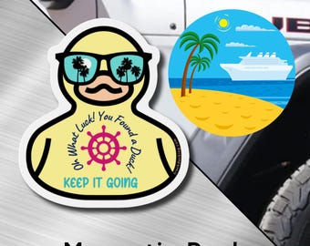Cruise Rubber Ducky Magnet, Funny Duck for cruise game, Jeep Accessories, Cruise Gift, Ducked, Duck Duck Jeep Magnet