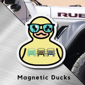 JeepLover Rubber Ducky Magnet, Funny Duck, Jeep Accessories, Ducked, Duck Duck Jeep Magnet, Ducked, Jeep Lover