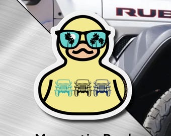 JeepLover Rubber Ducky Magnet, Funny Duck, Jeep Accessories, Ducked, Duck Duck Jeep Magnet, Ducked, Jeep Lover