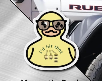 I'd Hit That Funny Rubber Ducky Magnet, Funny Duck, Jeep Accessories, Ducked, Duck Duck Jeep Magnet, Jeep Lover, Magnet for Jeep
