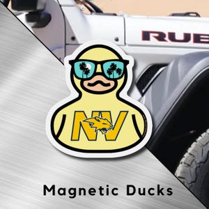 NVHS Custom Jeep Accessories Rubber Ducky Magnet, Funny Duck, Ducked, Duck Duck Jeep Wrangler, Jeep Lover, NVHS