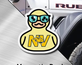 NVHS Custom Jeep Accessories Rubber Ducky Magnet, Funny Duck, Ducked, Duck Duck Jeep Wrangler, Jeep Lover, NVHS