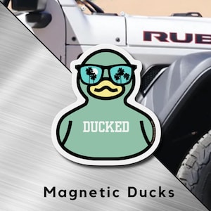 Ducked Green Rubber Ducky Magnet, Funny Duck, Jeep Accessories, Ducked, Duck Duck Jeep Magnet, Jeep Lover, Magnet for Jeep