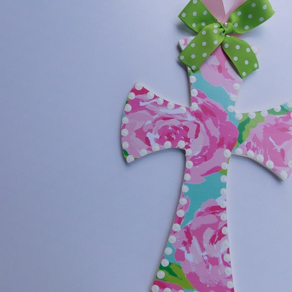Pink Wall Cross Etsy