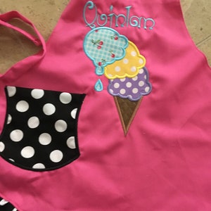 Girls Ruffled apron Kids apron personalized cooking apron Gift school apron Child size apron  child paint apron  chef hat pink apron