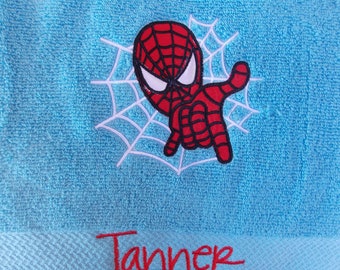 Ultimate Spiderman 3-piece Bath Hand Fingertip Towel Set Beach Pool Child Gift