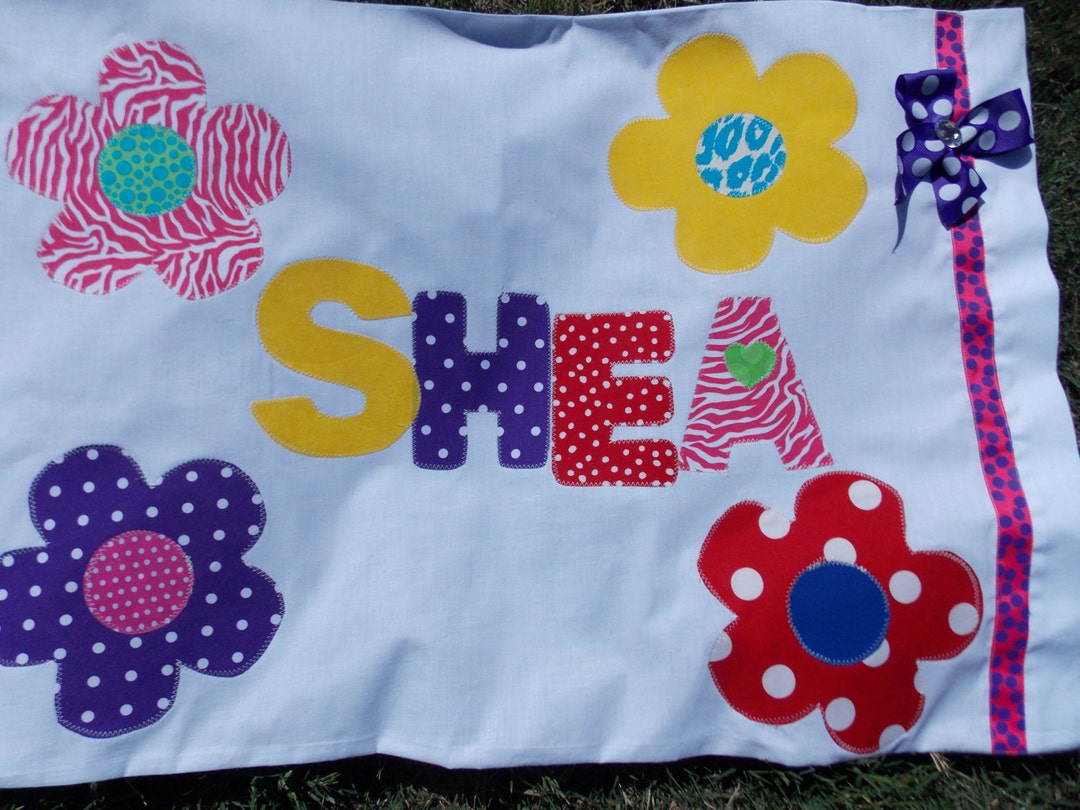 Personalized Applique Pillowcase Name Pillowcase Summer Camps Sleepover
