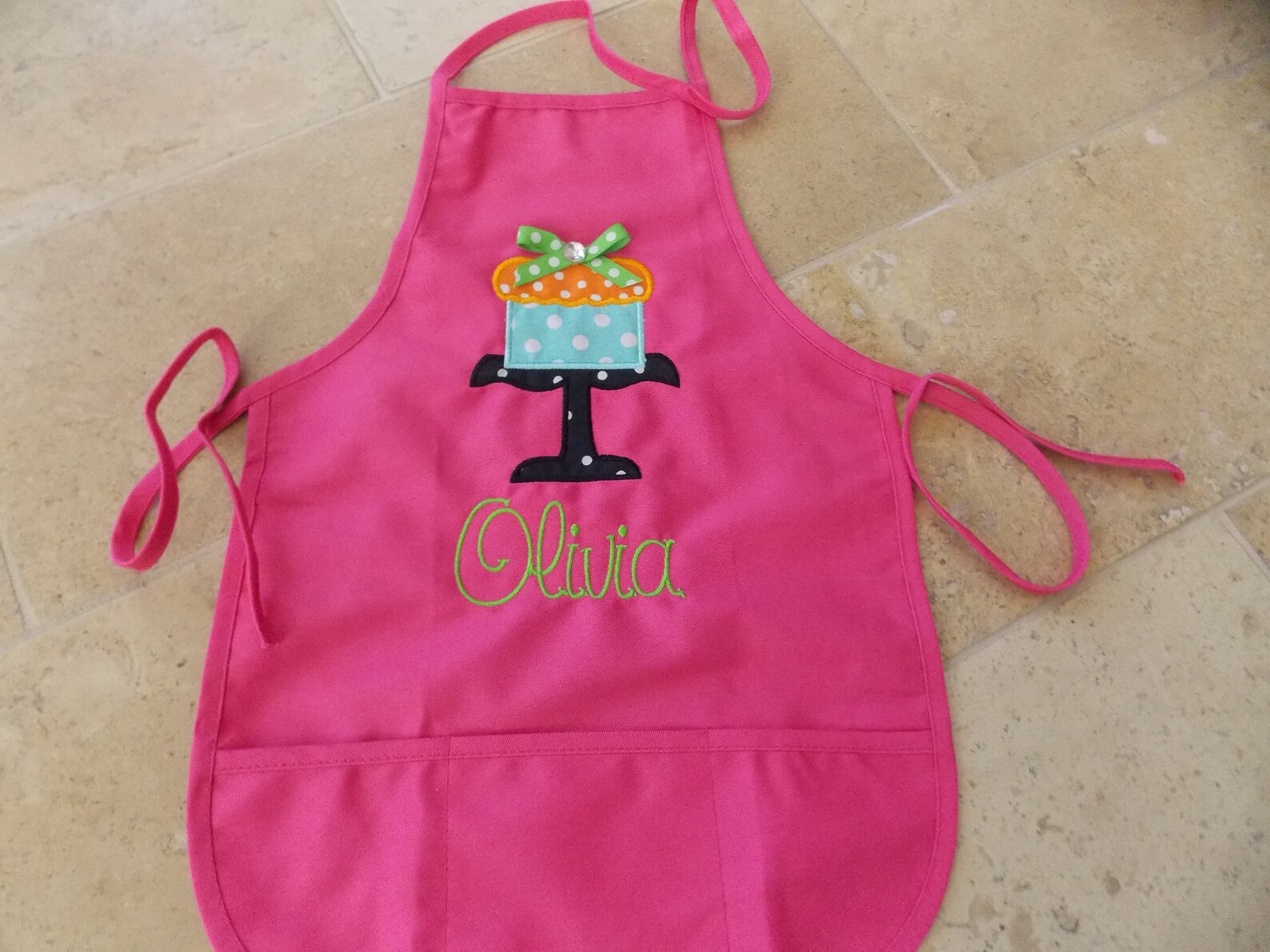 Girls Ruffled Apron Kids Apron Personalized Cooking Apron Gift Etsy
