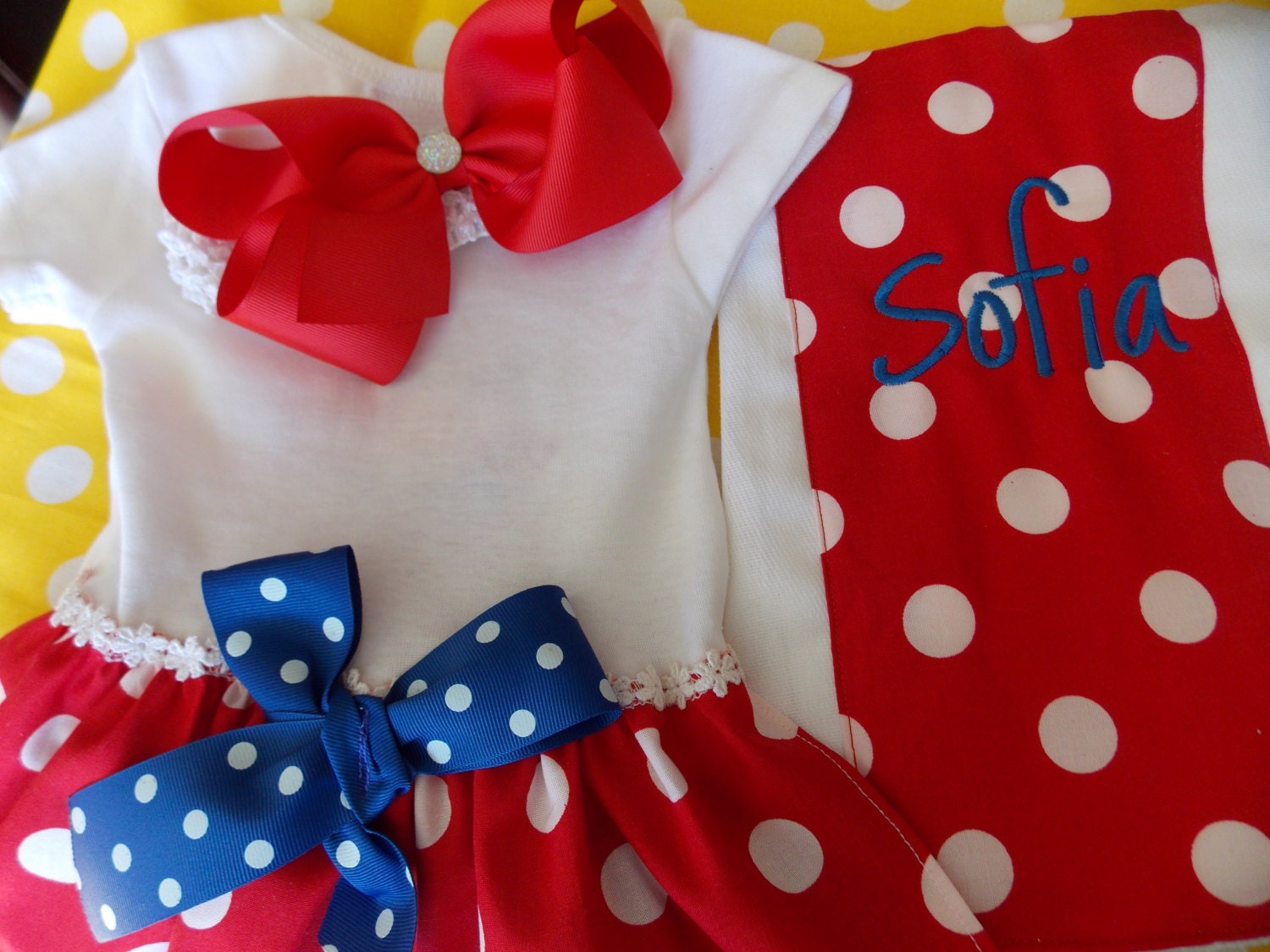 Our Own Little Ruffle One Piece Baby Outfit With Burp Cloth Etsy