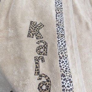 Personalized Towel Wrap: Custom Name, Beach & Bath Gift