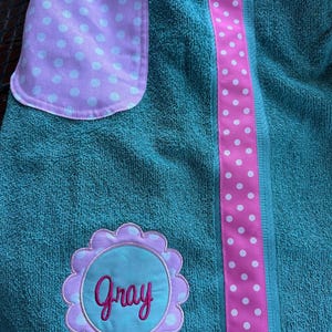 Personalized Kids Towel Wrap: Monogrammed Spa Towel with Straps
