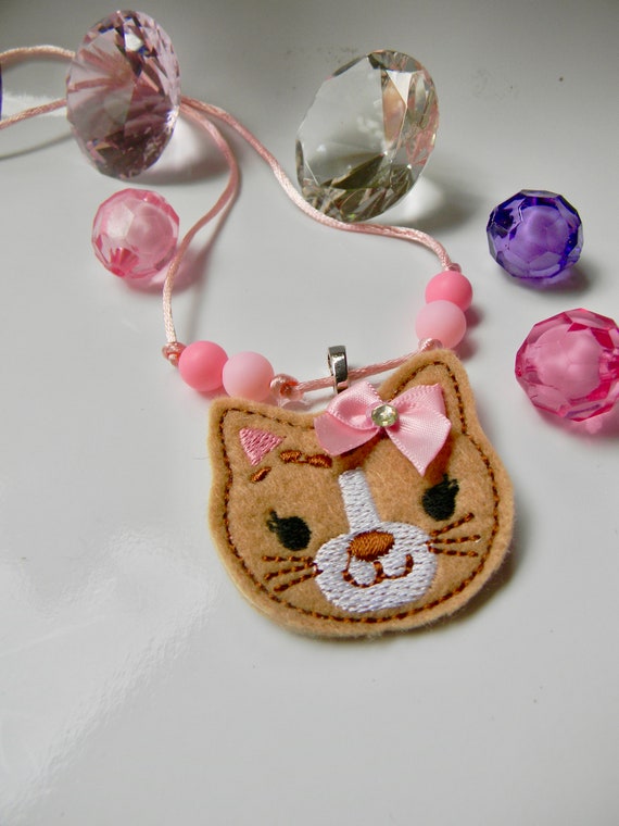 de fieltro niños-gatito gato collar para - Etsy España